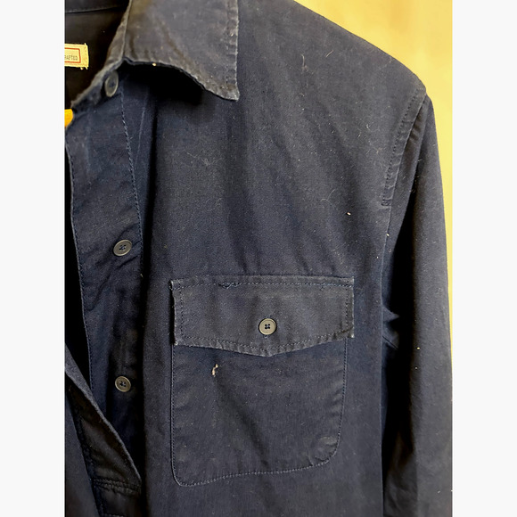 Gap Designed & Crafted Navy Long Shirt Dress Utility Workwear Medium - Picture 4 of 4